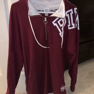Victoria Secret Pink Maroon Crewneck, Medium